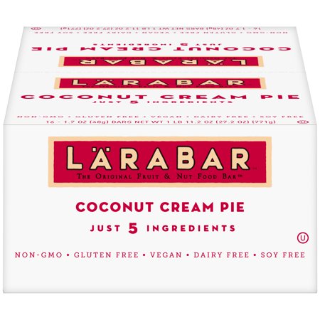 Larabar Gluten Free Bars, Coconut Cream Pie, 1.7 oz Bars (16