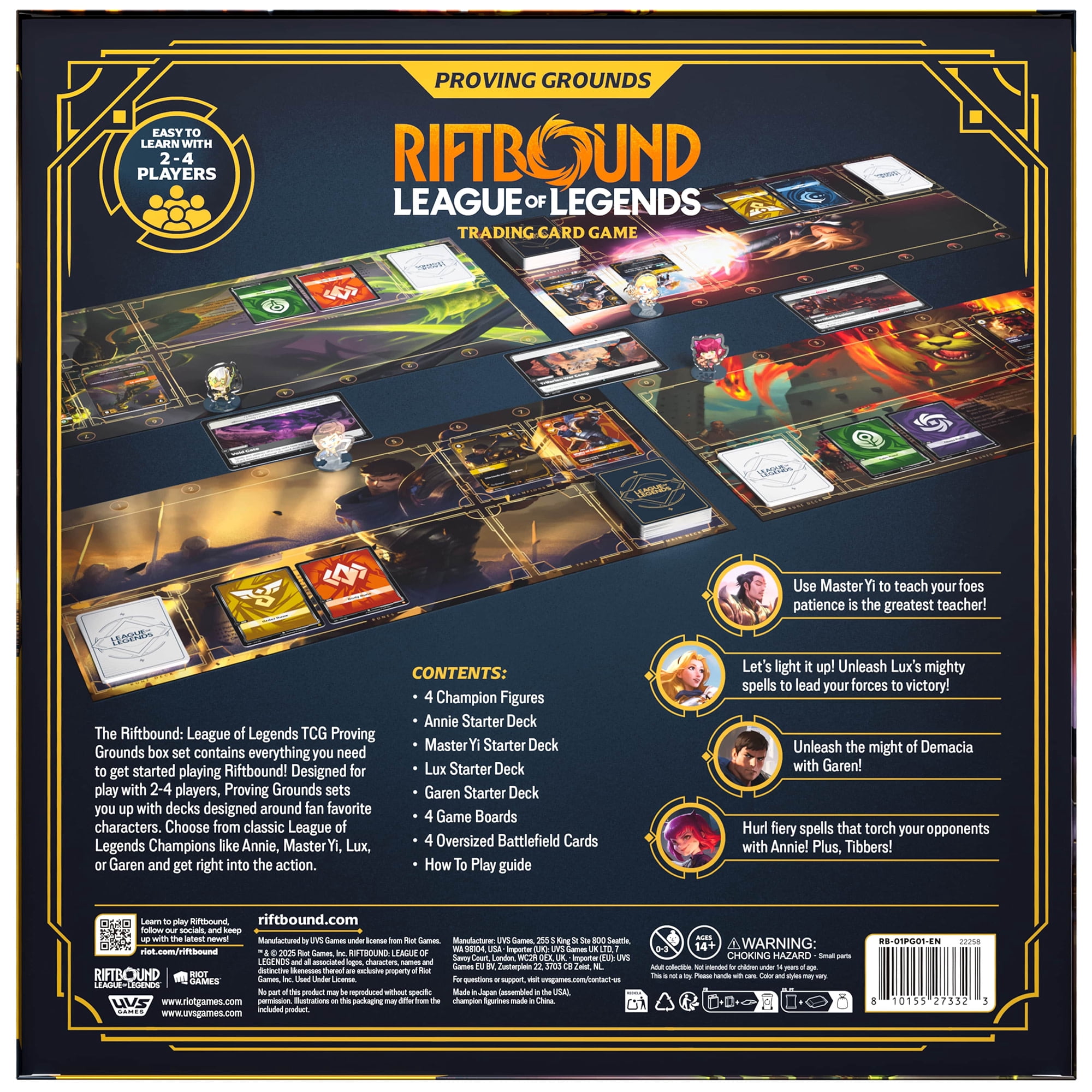 Riftbound: League of Legends - Proving Grounds - Trading Card Game, Deck-Building Battle, 4 Champion Boards & Starter Decks, Ages 14+, 2-4 Players