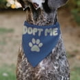 thumbnail image 4 of Buckle-Down Adopt Me Text and Paw Black Lavender Ivory Slip On Collar&nbsp;Bandana Only, 4 of 6