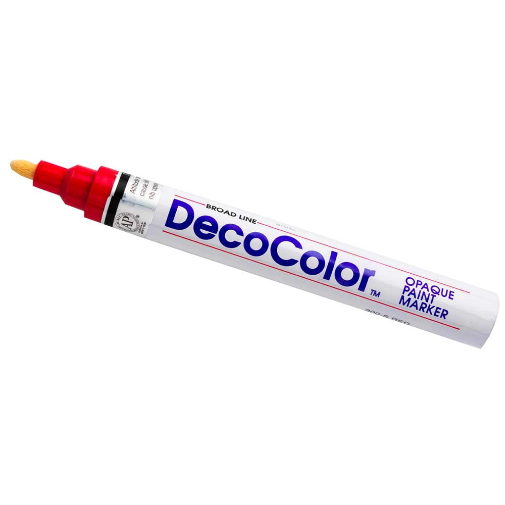 Marvy Uchida Broad Line Opaque Paint Marker, Red, 1/Pack