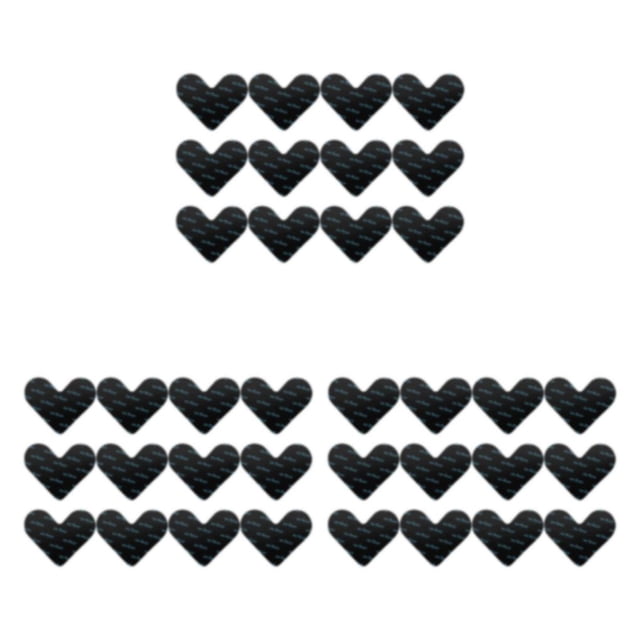 Wweixi 12pieces Easy Install Non Slide Pads Effortlessly Rugs In Place With These Simple And Effective Grippers PU Rug Tapes Black Heart-shaped 3Set