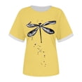 thumbnail image 4 of Short Sleeve Top for Women Crew Neck Y2K Basic Tees 2026 Summer Spring Casual Graphic Print T Shirts, 4 of 4