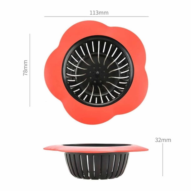 Yuarrent Juego de 4 Uds. De caja de Color, colador de fregadero de cocina portátil, drenaje de suelo de baño, filtro de pelo, fregadero de Almacenamiento y organización del hogar Yuarrent HA023783-00