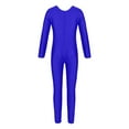 thumbnail image 5 of GJSYRH Girls Scoop Neck Long Sleeve Unitard Bodysuit Dancewear Blue 4-6Years, 5 of 8