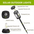 thumbnail image 2 of 6 Pack Solar Lights Outdoor Waterproof for Garden Pathway Walkway Yard Lawn Decorative Landscape Lighting.(Cool White), 2 of 7
