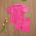 thumbnail image 3 of Ensemble de Pyjamas en Satin pour Bébé Enfant, Manches Courtes, Manches Longues, Chemise de Nuit 2 Pcs, 3 of 6