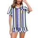 thumbnail image 1 of MKLEKYY conjunto de Pijama Deportivo Corto de 2 Piezas para Mujer, Pijama para Mujer con Estampado Floral de Tigre, Camisa de Manga Corta con Botones y Pantalones Cortos, conjunto de Pijama, 1 of 4
