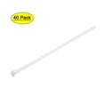 thumbnail image 1 of Unique Bargains 40pcs Reusable Cable Ties, 16 Inch x 0.3 Inch Adjustable Nylon Zip Ties Wraps White, 1 of 4