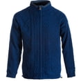 thumbnail image 5 of Mens Blue Irish Wool Sweater Made By Aran Woollen Mills, Size Large, 5 of 6