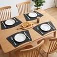 thumbnail image 3 of Placemats Set of 4 Wedge Placemats for Kitchen Dining Table Decor Washable Heat Resistant Table Place Mats Black 17.7x11.8inch, 3 of 6