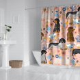 thumbnail image 2 of Dachshund and Flower Shower Curtain 72"x72" ,Bathroom Decorative Shower Curtains Set with 12 Hooks,Modern Waterproof Washable Shower Curtain, 2 of 6