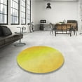 thumbnail image 4 of Ahgly Company Tapis d'Intérieur Lavable en Machine Carré Transitionnel Jaune Canari, 4 Pieds Carré, 4 of 7
