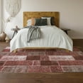 thumbnail image 6 of Addison Rugs Mayfield Washable Traditional Patchwork Burgundy Rectangle Rug, 2'6" x 3'10", 6 of 6