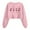 Pink, variant on Turilly Women's Christmas Hoodless Sweatshirts Themed Short Shoulder Long Sleeve Printed Pullover Sweatshirt