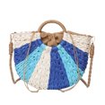 thumbnail image 2 of Bolsas de playa de semicírculo Bolsa de mensajero tejida de paja de verano informal Elegante para viajes Ndcxsfigh Para Estrenar, 2 of 9