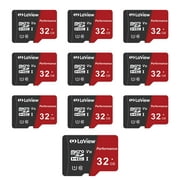 LaView 10pcs 32GB Micro SD Cards, Micro SDXC UHS-I Memory Card  95MB/S,633X,U1,C10, Full HD Video V10, A1, FAT32, High Speed Flash TF Card P500 for Phone/Tablet/PC