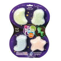 Educational Insights Playfoam Glow-in-the-Dark 4-Pack, Sensory Craft Foam for Sculpting, Ages 3 