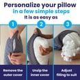 thumbnail image 3 of Almohadas Sidney Sleep Queen ajustables de espuma viscoelástica, paquete de 2, 3 of 7