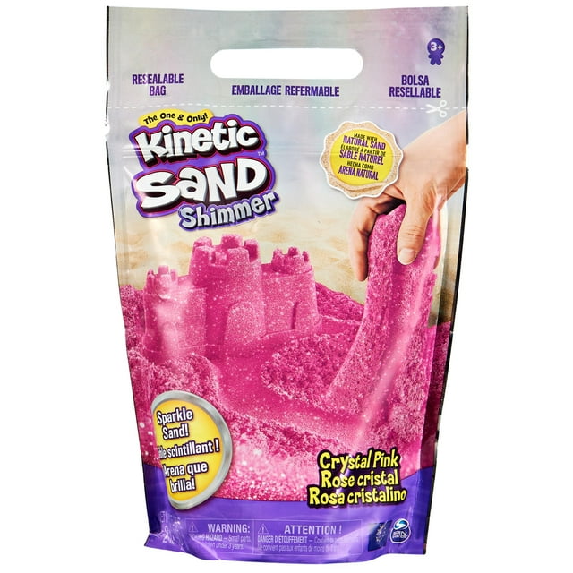 Bolsa Play Sand Kinetic Sand Crystal Pink de 1 kg para niños mayores de 3 años