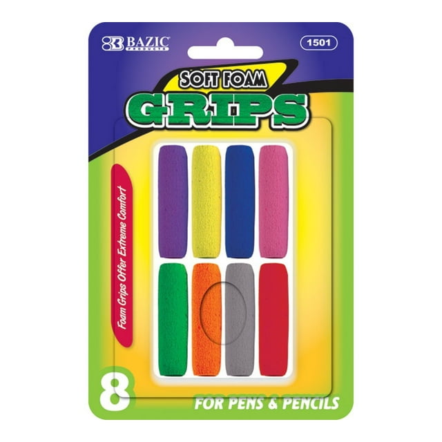 Bazic - Lápiz De Espuma De Colores Variados, 8 Por Paquete