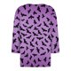 thumbnail image 5 of Camiseta de mujer con estampado de Halloween, botones, manga 3/4, estilo diario, fin de semana, moda básica, escote en V, top regular, 5 of 5