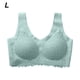 thumbnail image 1 of Sujetador de mujer Sujetador Hacer subir acolchado inalámbrico Sujetador deportivo de látex desmontable Ropa interior superior, Verde, L Advancent AP001365-02, 1 of 7