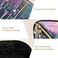 thumbnail image 5 of FORMRS Makeup Bag Travel Cosmetic Organizer for Women Fold Flat Zipper Pouch with Handle, Green Night Deer, 5 of 8