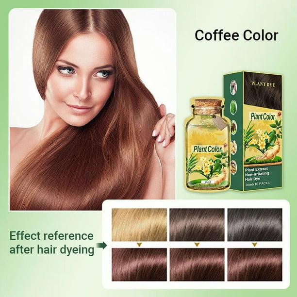 Tinte capilar no irritante a base de extractos vegetales, 260 ml, color para cabello rizado