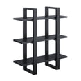 thumbnail image 6 of Nathan James Benji Mid Century Wall Unit Bookcase, Decorative Floating 3-Tier Wood Shelf, Black Oak, 6 of 6