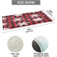 thumbnail image 3 of GZHJMY Snowflake Buffalo Plaid Area Rug, Anti Fatigue Large Floor Mat, Soft Washable Plush Carpet with Non-Slip Rubber Back for Entryway, Bedroom, Sink, Kitchen, Bathroom, 39 x 20 Inch Carpet Runner, 3 of 7