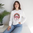 thumbnail image 2 of Rainbow Heart Sweatshirt, Floral Heart Sweatshirt, Floral Love Sweatshirt, Valentine's Day Sweatshirt, Rainbow Heart Floral Sweatshirt 113, 2 of 52