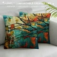 thumbnail image 3 of Grunge Art Painting Throw Pillow Covers ,Green Red Gold Messy Rust Painting Cotton Linen Cushion Cases Decorative Pillow Cases for Couch Sofa Bedroom, 3 of 5