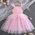 thumbnail image 4 of oqasdz Dresses for Girls Sparkling Sequin Sleeveless Lace Layered Tutu Gown Dress for Toddler Kids Pageant Prom Dress, 4 of 6