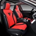 thumbnail image 3 of FLORICH Front Car Seat Covers, Comfortable Faux Leather Seat Protectors, Automotive Cushions Universal Fit for Most Cars SUV Trucks, Black&Red, 3 of 6