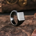 thumbnail image 2 of King Will Men's Silver Gunmetal Tungsten Signet Rings Thumb Pinky Biker Band Ring For Men High Polished Plain Wedding Statement Ring Comfort Fit, Size 11, 2 of 7