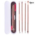 thumbnail image 2 of 4PCS Blackhead Tweezers Kit Steel Acne Tool Kit Comedone Extractor Kit with Case, 2 of 10
