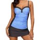 thumbnail image 3 of 2pcs Bikini Set Mujeres Cubrir Tops acolchados Falda Traje de baño de playa (Azul L) Ndcxsfigh  Para estrenar, 3 of 9