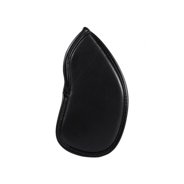 Cubierta de la Cabeza del Club de Golf, 12pcs Cuero de la PU Negro Cubierta de la Cabeza del Club de Golf Cubierta de la Cabeza de Hierro Conjunto del Protector Ajuste Todas Las Marcas Amonsee NO