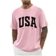 thumbnail image 1 of Camisas de Manga Larga para Hombres Imprimir Cuello Redondo Manga Corta Blusa Algodón Lino Poliéster, Camisa de Moda Casual para Hombres, 1 of 3