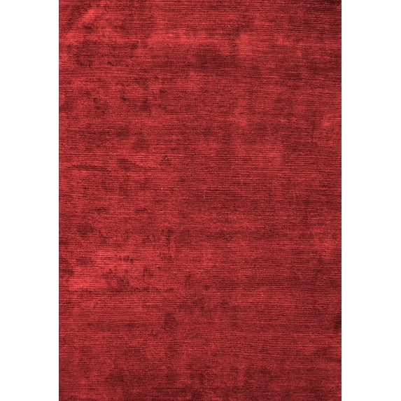 Ahgly Company Machine Washable Indoor Rectangle Abstract Red Modern Area Rugs, 2' x 3'