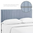 thumbnail image 5 of Contemporary Modern Urban Designer Bedroom Full and Queen Size Headbaord, Velvet Fabric, Light Blue, 5 of 6