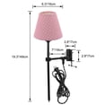 thumbnail image 3 of Kiven Clip Lamp, 1 Pack Farmhouse Clamp Lamp with Pink Fabric Lampshade, 8.3FT Plug in Cord, Dimmable Decorative Nightstand Lamp for Home Bookshelf Bedside Office Side Table, 3 of 7