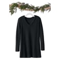 thumbnail image 2 of Woman Within Plus Size V-Neck Shaker A-Line Sweater, 2 of 4