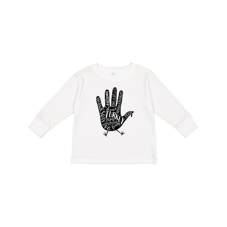 

Inktastic Thanksgiving Turkey Hand Drawing Gift Toddler Boy or Toddler Girl Long Sleeve T-Shirt