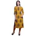 thumbnail image 1 of Bimba Straight Kurtis For Women Long Kurti Dress Printed 3/4 Sleeve Indian Top, 1 of 6