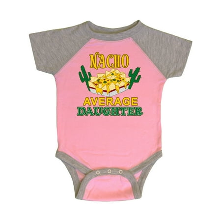 

Inktastic Nacho Average Daughter with Nachos and Cacti Gift Baby Boy or Baby Girl Bodysuit
