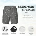 thumbnail image 4 of Kdxio Airplane Routes Around The World Print Men's Swim Trunks with Compression Liner 7 Inch Inseam Quick Dry Swim Shorts, 4 of 7