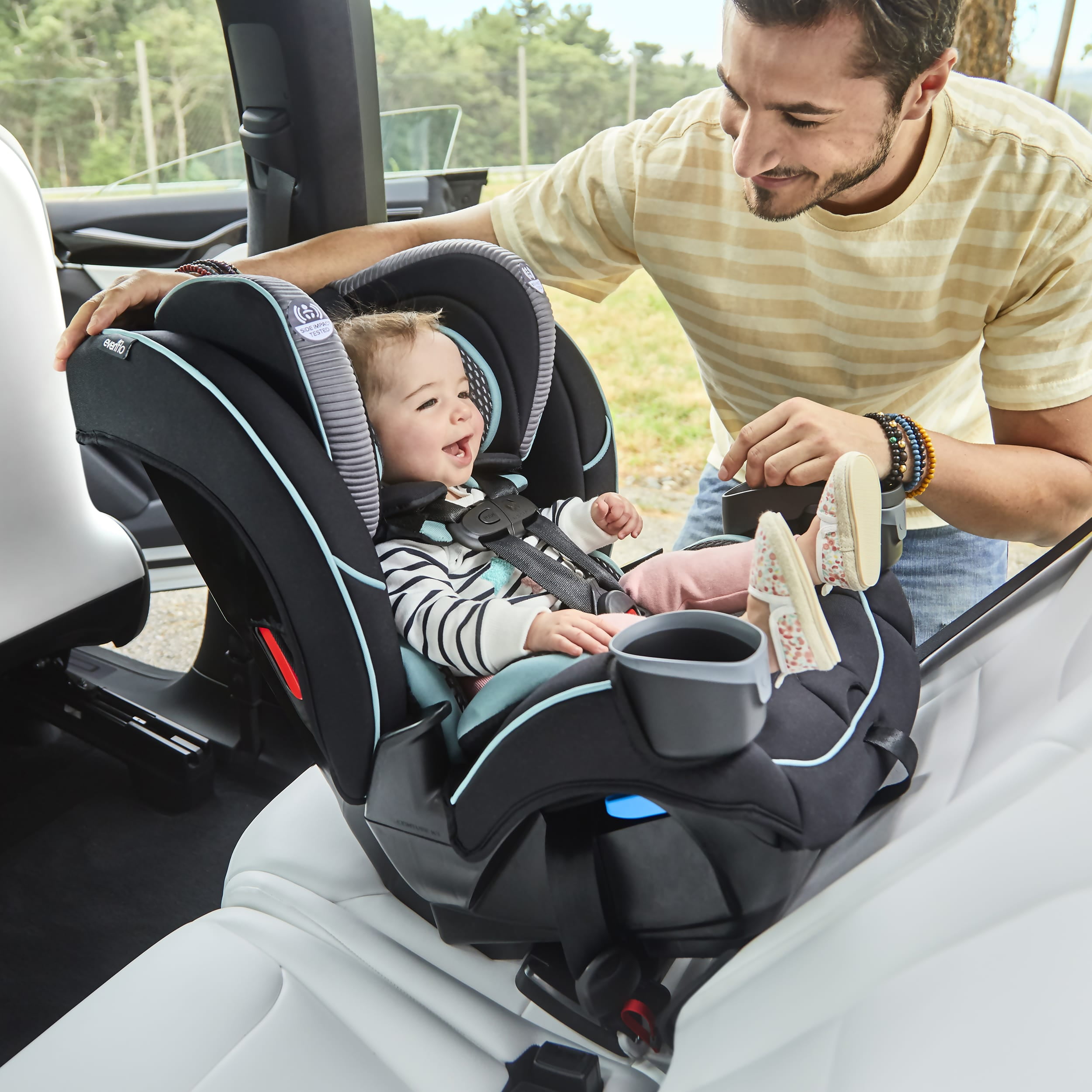 How To Install Evenflo Everyfit Car Seat Rear Facing