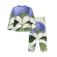 thumbnail image 2 of Uemuo Vintage Flower Pattern Womens Pajama Sets,PJ Set for Women,Pajamas for Women Logo,Long Sleeve Pajama Set for Women,Soft Long Sleeve Top With Pants-X-Large, 2 of 9
