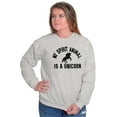 thumbnail image 3 of My Spirit Animal is a Unicorn Women Crewneck Sweatshirt Brisco Brands X, 3 of 6